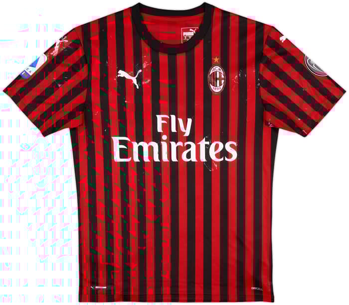 2019-20 AC Milan Authentic Home Shirt Theo #19 - 3/10 - (M)