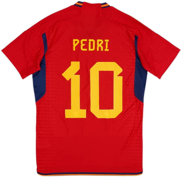2022-23 Spain Authentic Home Shirt Pedri #10 - 8/10 - (M)