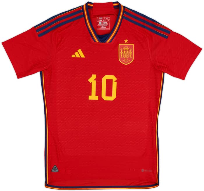 2022-23 Spain Authentic Home Shirt Pedri #10 - 8/10 - (M)