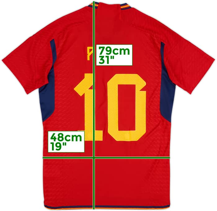 2022-23 Spain Authentic Home Shirt Pedri #10 - 8/10 - (M)