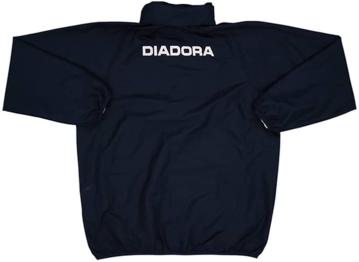 2004-05 Scotland Diadora Hooded 1/4 Zip Rain Jacket - 8/10 - (S)