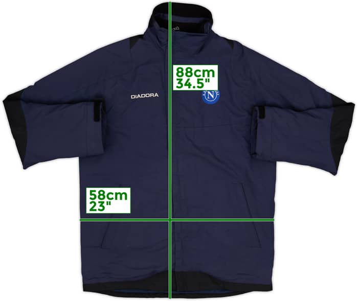 2002-03 Napoli Diadora Padded Bench Coat - 8/10 - (XXL)