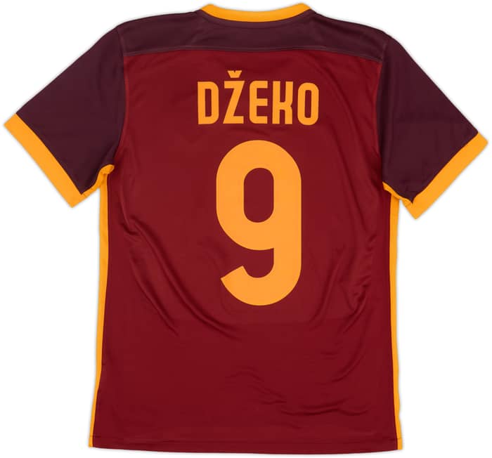 2015-16 Roma Home Shirt Dzeko #9 - 8/10 - (S)
