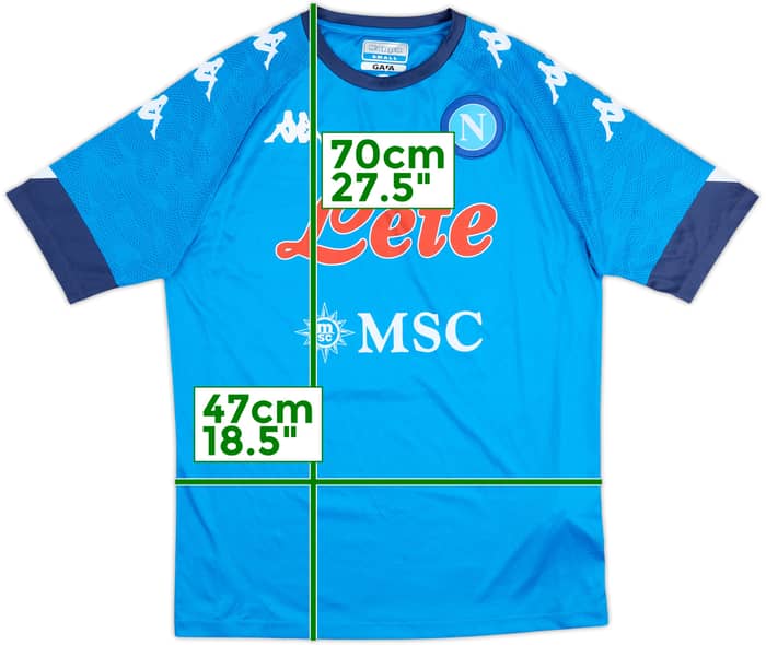2020-21 Napoli Basic Home Shirt - 8/10 - (S)