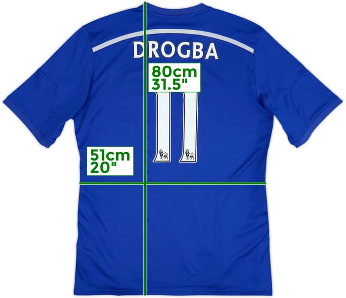 2014-15 Chelsea Home Shirt Drogba #11 - 8/10 - (XL)