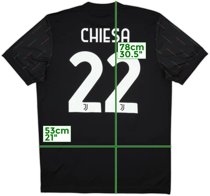2021-22 Juventus Away Shirt Chiesa #22 - 10/10 - (L)