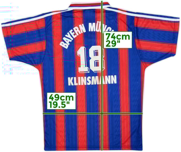 1995-97 Bayern Munich Home Shirt Klinsmann #18 - 7/10 - (S)