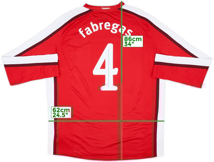 2008-10 Arsenal Home L/S Shirt Fabregas #4 - 8/10 - (XXL)