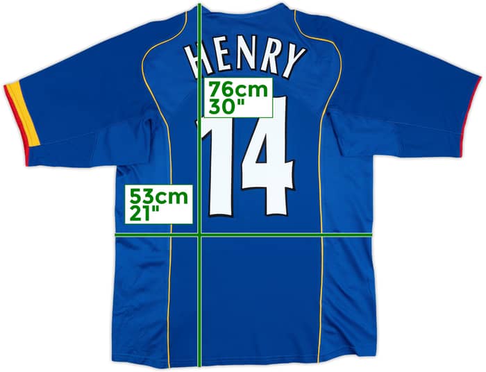 2004-06 Arsenal Away Shirt Henry #14 - 8/10 - (L)