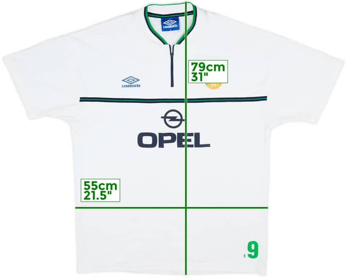 2000-02 Ireland Umbro 1/4 Zip Polo Shirt - 6/10 - (XL)