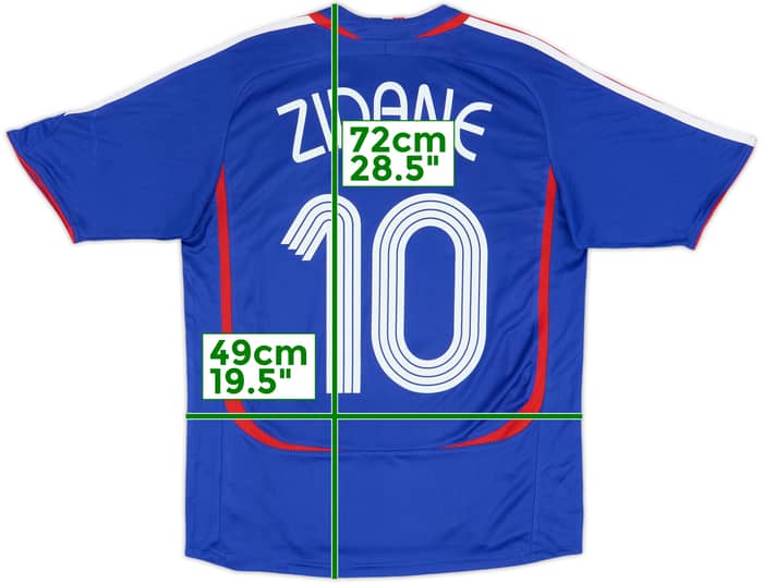 2006-07 France Home Shirt Zidane #10 - 6/10 - (XL.Boys)