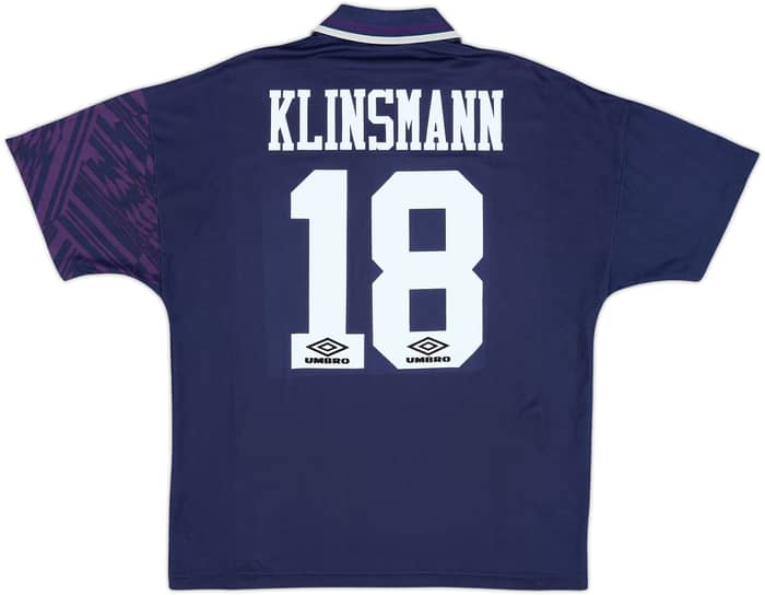 1994-95 Tottenham Away Shirt Klinsmann #18 - 7/10 - (L)