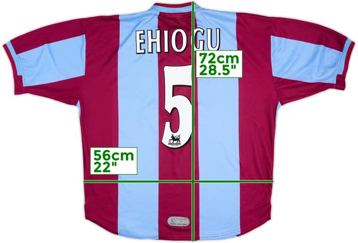 1999-00 Aston Villa Home Shirt Ehiogu #5 - 8/10 - (L)