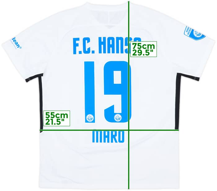 2019-21 Hansa Rostock Away Shirt Maro #19 - 10/10 - (XL)