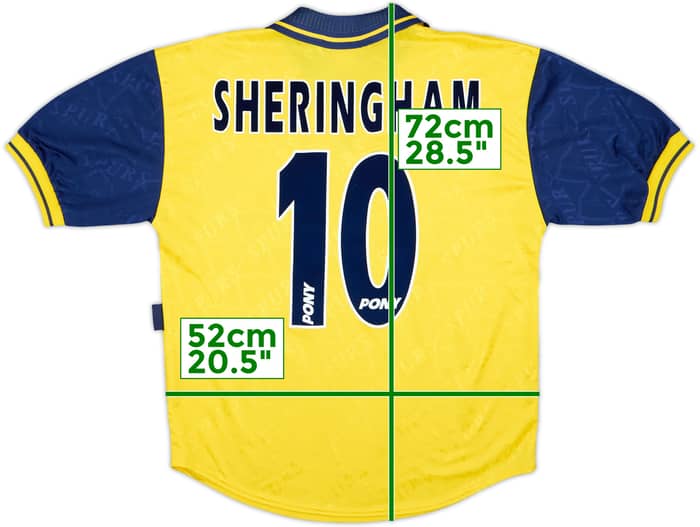 1995-97 Tottenham Third Shirt Sheringham #10 - 9/10 - (S)