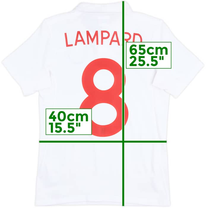 2009-10 England Home Shirt Lampard #8 - 6/10 - (M.Boys)