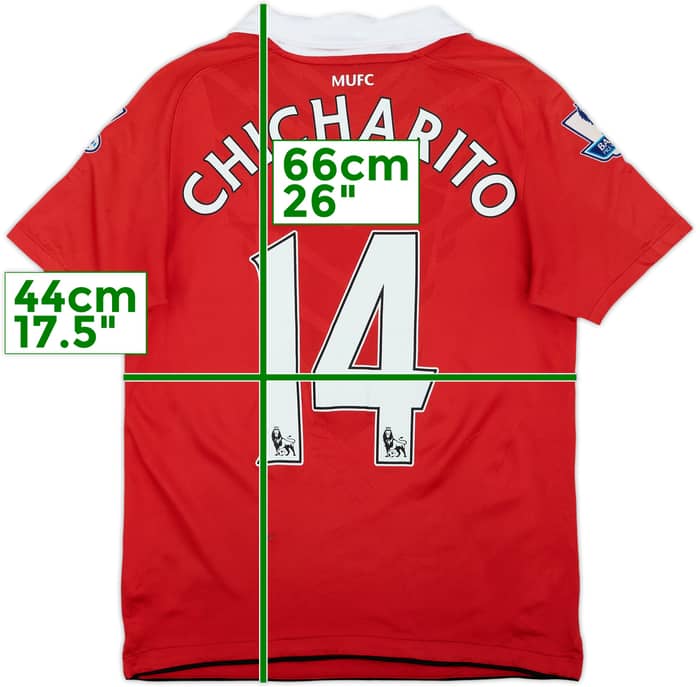 2010-11 Manchester United Home Shirt Chicharito #14 - 5/10 - (L.Boys)