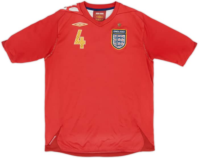 2006-08 Inglaterra Visitante Camiseta Gerrard #4 - 5/10 - (L.Boys)