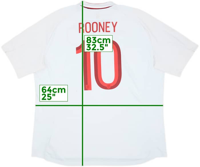 2012-13 England Home Shirt Rooney #10 - 7/10 - (3XL)