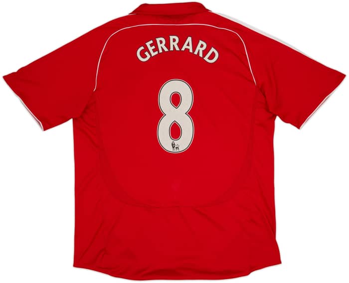 2006-08 Liverpool Home Shirt Gerrard #8 - 6/10 - (XXL)