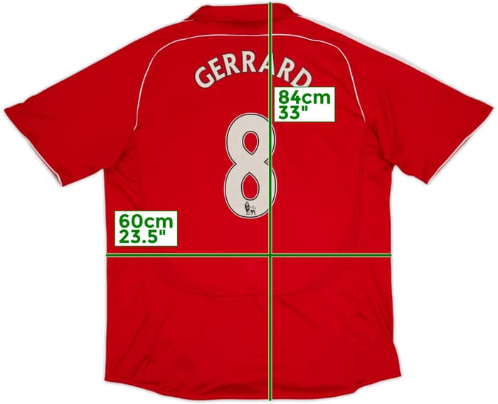 2006-08 Liverpool Home Shirt Gerrard #8 - 6/10 - (XXL)