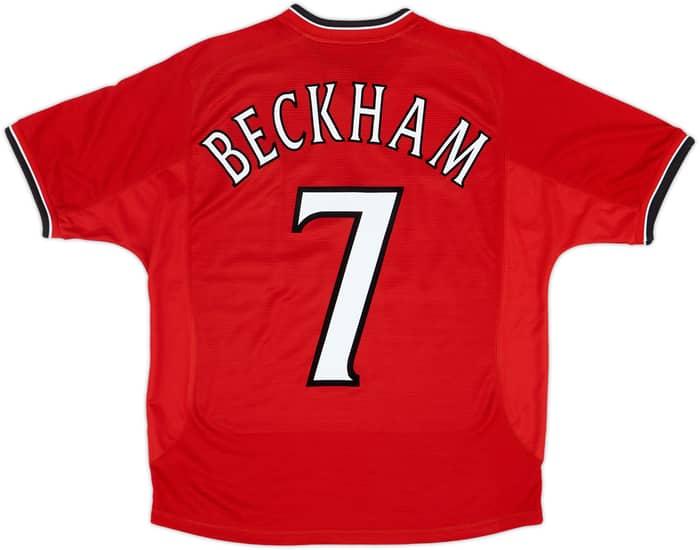 2000-02 Manchester United Home Shirt Beckham #7 - 7/10 - (Y)