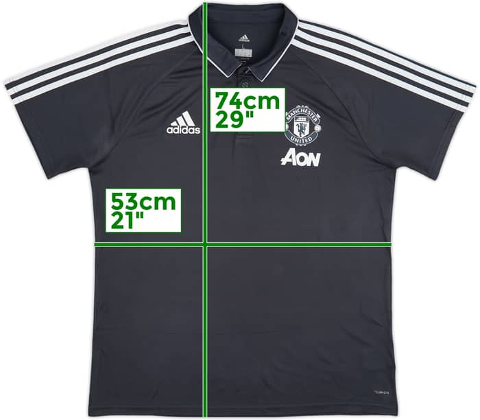 2017-18 Manchester United adidas Polo Shirt - 9/10 - (L)