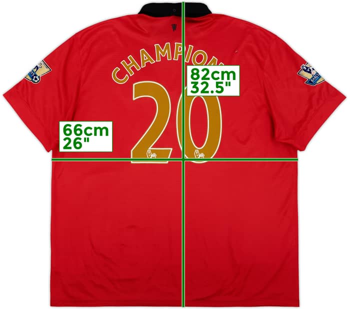 2013-14 Manchester United Home Shirt Champions #20 - 5/10 - (XXL)