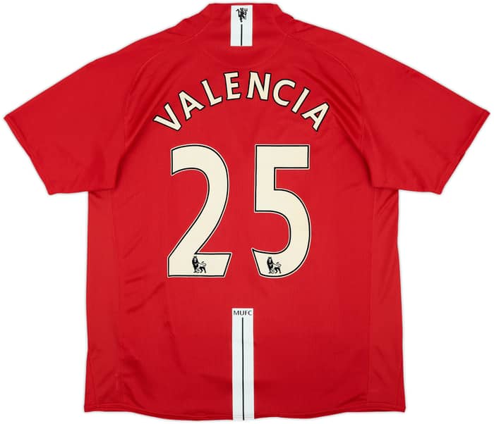 2007-09 Manchester United Home Shirt Valencia #25 - 8/10 - (XL)