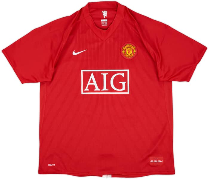 2007-09 Manchester United Home Shirt Valencia #25 - 8/10 - (XL)