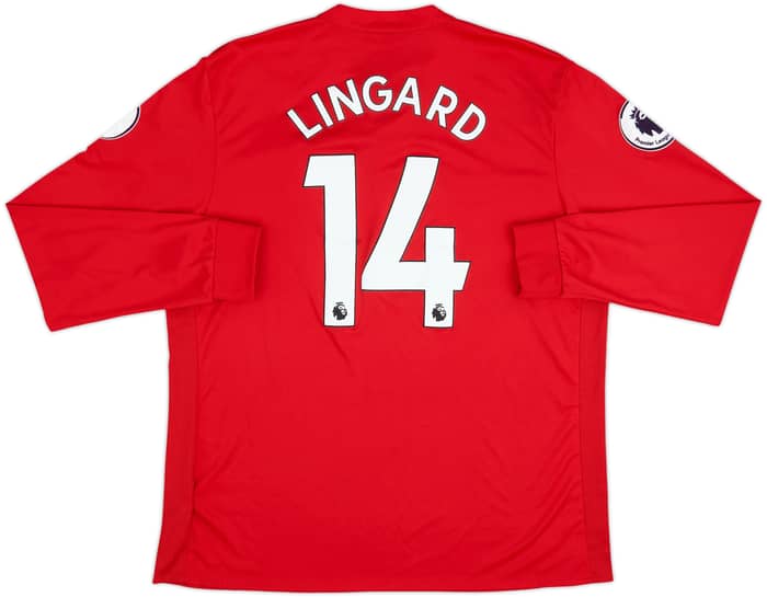 2017-18 Manchester United Home L/S Shirt Lingard #14 - 7/10 - (XL)