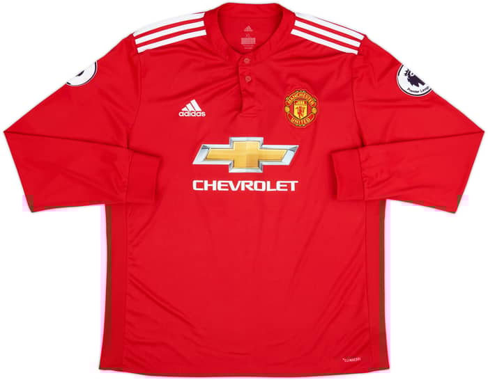 2017-18 Manchester United Home L/S Shirt Lingard #14 - 7/10 - (XL)