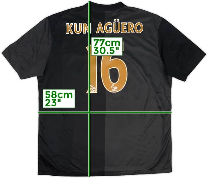 2013-14 Manchester City Away Shirt Kun Aguero #16 - 8/10 - (XL)