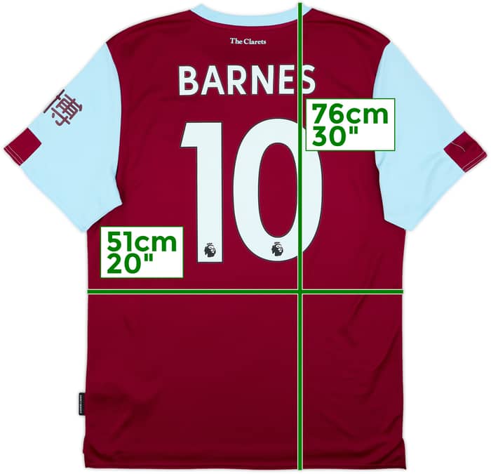 2019-20 Burnley Home Shirt Barnes #10 - 8/10 - (L)