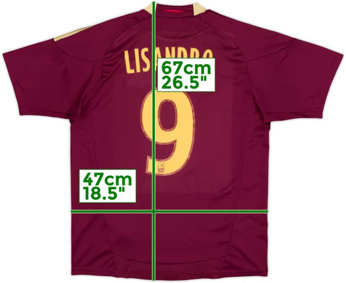 2010-11 Lyon Away Shirt Lisandro #9 - 6/10 - (M)