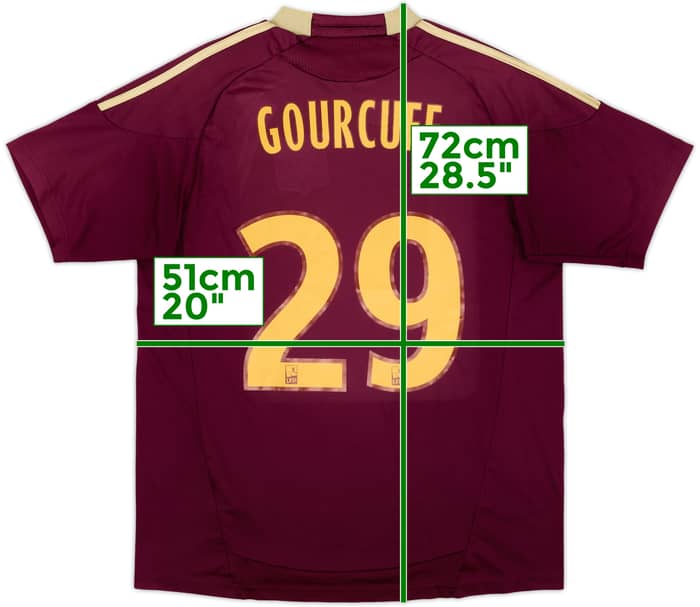 2010-11 Lyon Away Shirt Gourcuff #29 - 5/10 - (M)