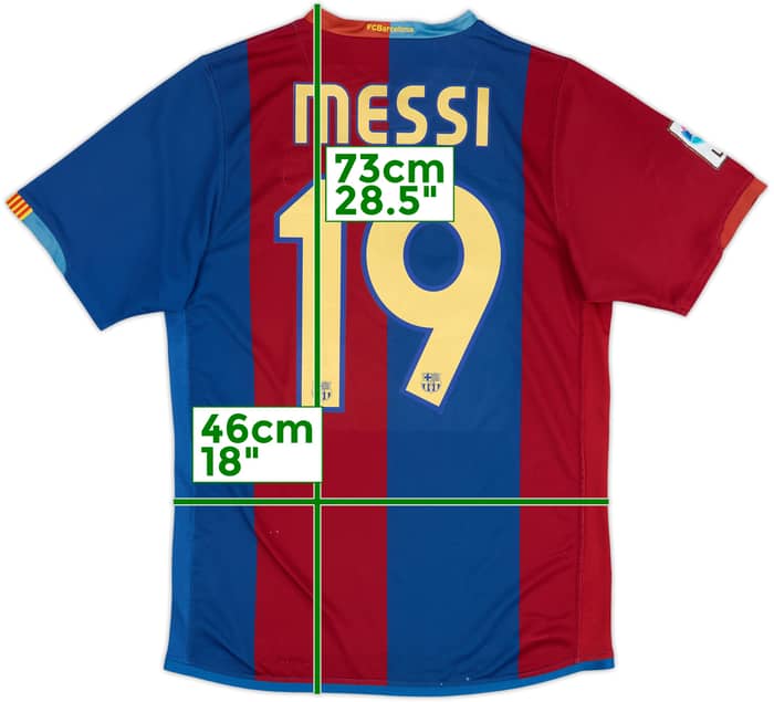 2006-07 Barcelona Home Shirt Messi #19 - 5/10 - (M)