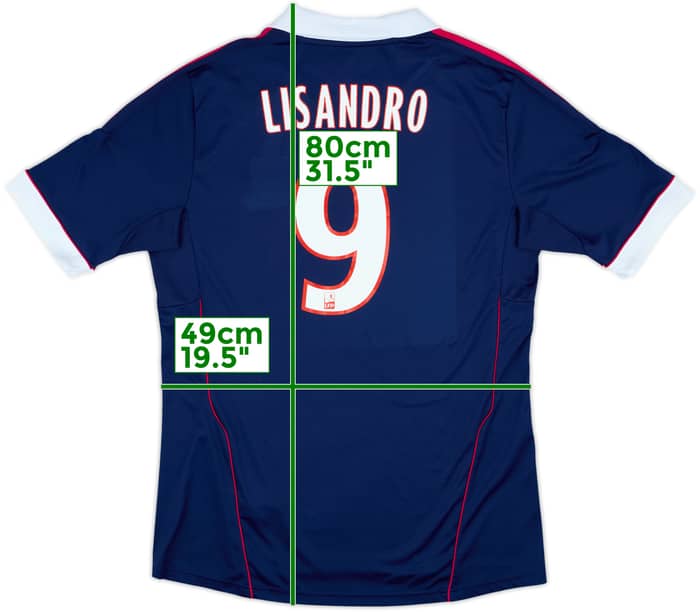 2011-12 Lyon Away Shirt Lisandro #9 - 7/10 - (L)
