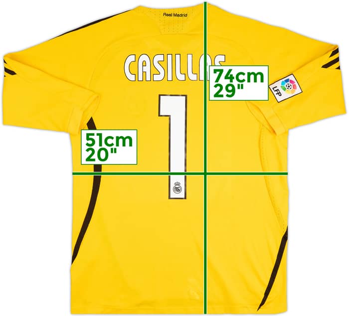 2008-09 Real Madrid GK Shirt Casillas #1 - 6/10 - (XL.Boys)