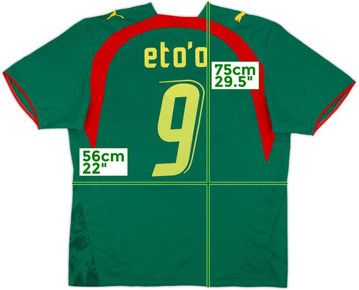 2006-08 Cameroon Home Shirt Eto'o #9 - 6/10 - (L)