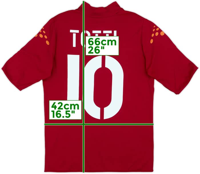 2003-04 Roma Home Shirt Totti #10 - 5/10 - (S)