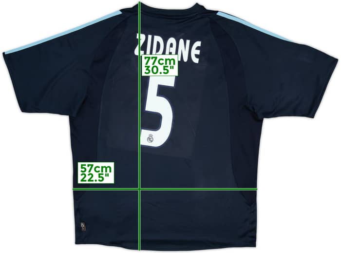 2003-04 Real Madrid Away Shirt Zidane #5 - 5/10 - (XL)