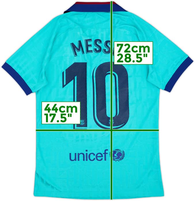 2019-20 Barcelona Authentic Third CL Shirt Messi #10 - 7/10 - (S)