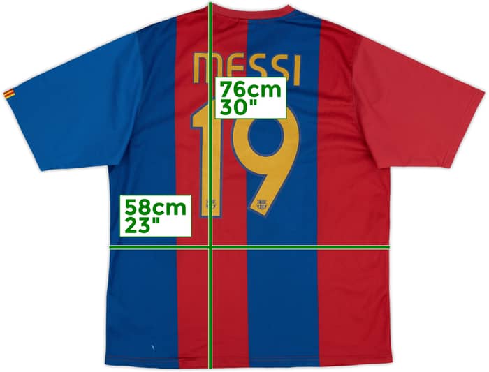 2006-07 Barcelona Basic Home Shirt Messi #19 - 8/10 - (XL)