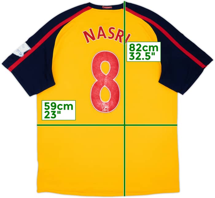 2008-09 Arsenal Away Shirt Nasri #8 - 5/10 - (XL)