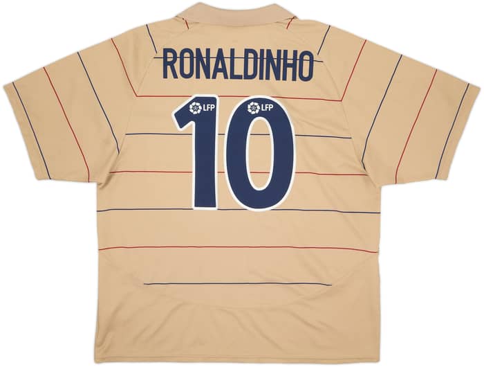 2003-05 Barcelona Basic Away Shirt Ronaldinho #10 - 5/10 - (XL)