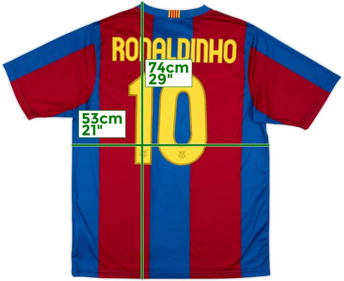 2007-08 Barcelona Basic Home Shirt Ronaldinho #10 - 10/10 - (M)