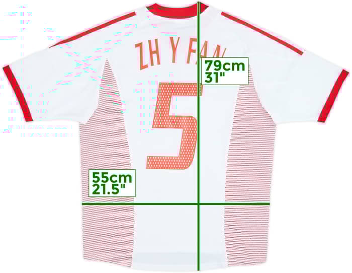 2002-04 China Away Shirt Zh Y Fan #5 - 9/10 - (L)