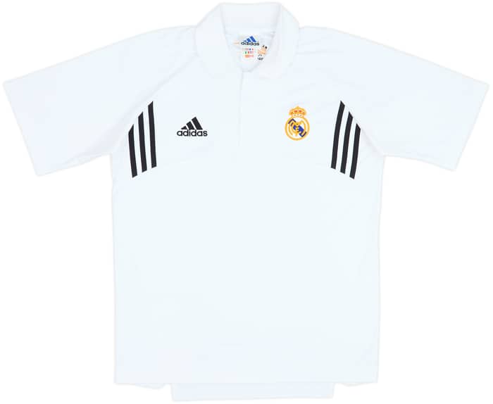 2001-02 Real Madrid adidas 1/4 Zip Polo Shirt - 9/10 - (S)