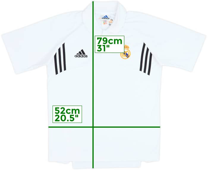 2001-02 Real Madrid adidas 1/4 Zip Polo Shirt - 9/10 - (S)